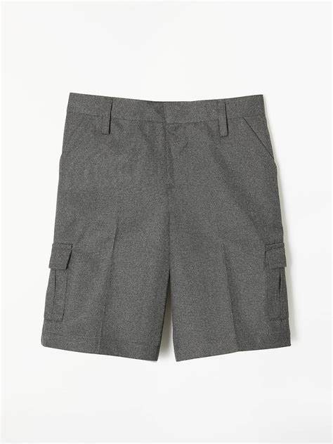 GREY CARGO SHORTS WITH ZIP
